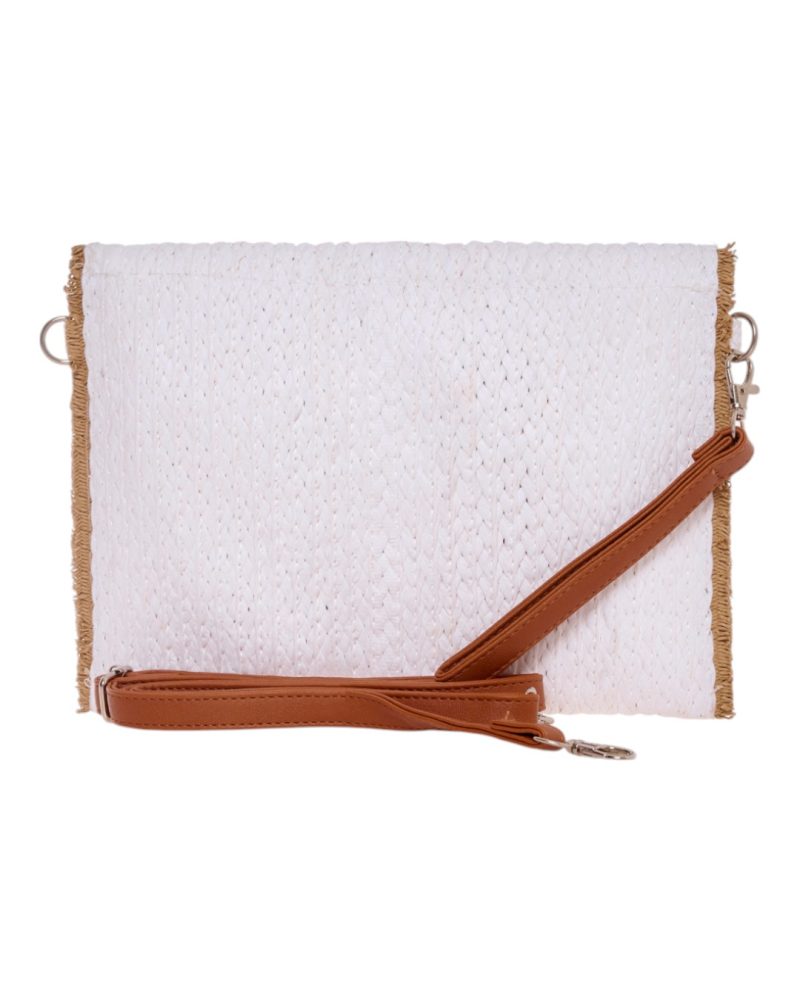 Ψάθινη Τσάντα χειρός XY-2507 - Ασπρο BAG TO BAG - Image 3