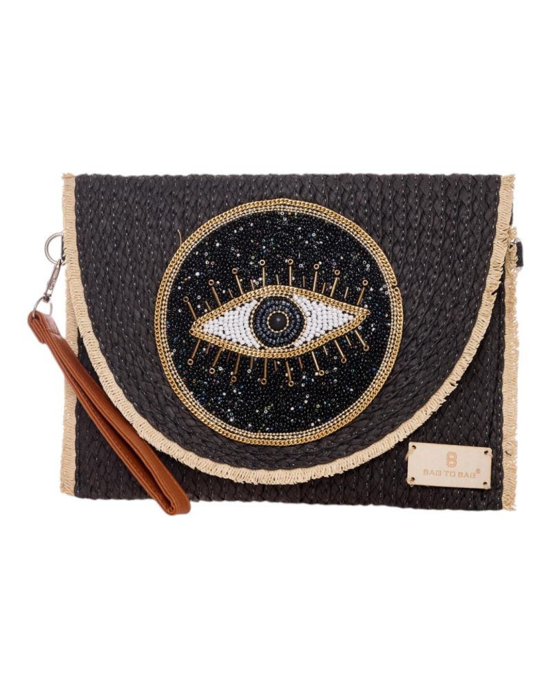 BAG TO BAG Ψάθινη Τσάντα χειρός XY-2507 - Μαύρο ΓΥΝΑΙΚΕΙΕΣ ΤΣΑΝΤΕΣ > SPRING - SUMMER 2025 > Τσάντες Θαλάσσης - Γυναικείες Τσάντες > Τσάντες Χειρός - Γυναικείες Τσάντες
