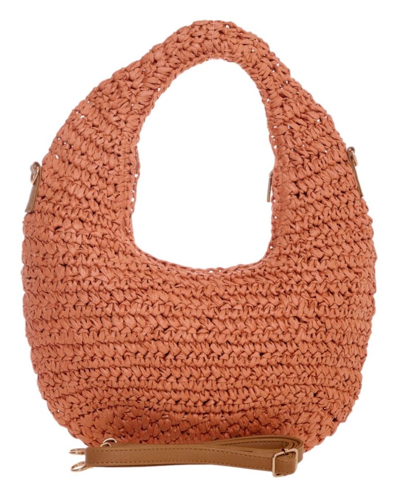 Ψάθινη Τσάντα ώμου XY-2531 - Κόκκινο BAG TO BAG - Image 3