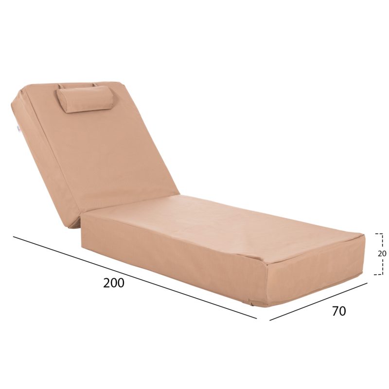 ΜΑΞΙΛΑΡΙ ΞΑΠΛΩΣΤΡΑΣ TEXTILENE ΜΟΚΑ FB911761.04 200(120+80)x70x20Yεκ. - Image 2