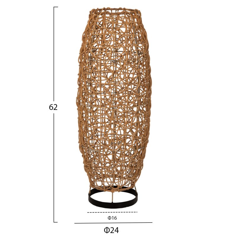 ΦΩΤΙΣΤΙΚΟ ΔΑΠΕΔΟΥ FB97877 RATTAN ΣΕ ΦΥΣΙΚΟ ΧΡΩΜΑ Φ24x62Yεκ. - Image 2
