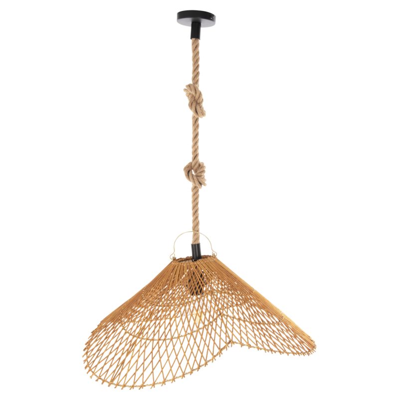 ΦΩΤΙΣΤΙΚΟ ΟΡΟΦΗΣ ΚΡΕΜΑΣΤΟ FB97878.01 RATTAN ΣΕ ΜΠΕΖ ΤΗΣ ΑΜΜΟΥ ΧΡΩΜΑ Φ58,5x31Yεκ - Image 3