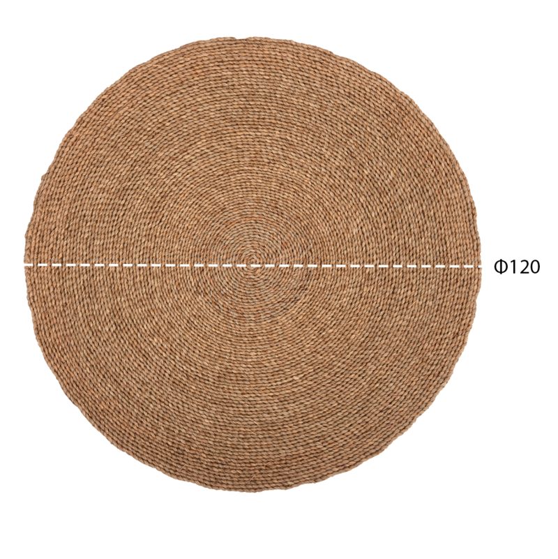 ΧΑΛΙ ΣΤΡΟΓΓΥΛΟ CRATER FB97848 MENDONG GRASS ΣΕ ΦΥΣΙΚΟ ΧΡΩΜΑ Φ120εκ. - Image 2