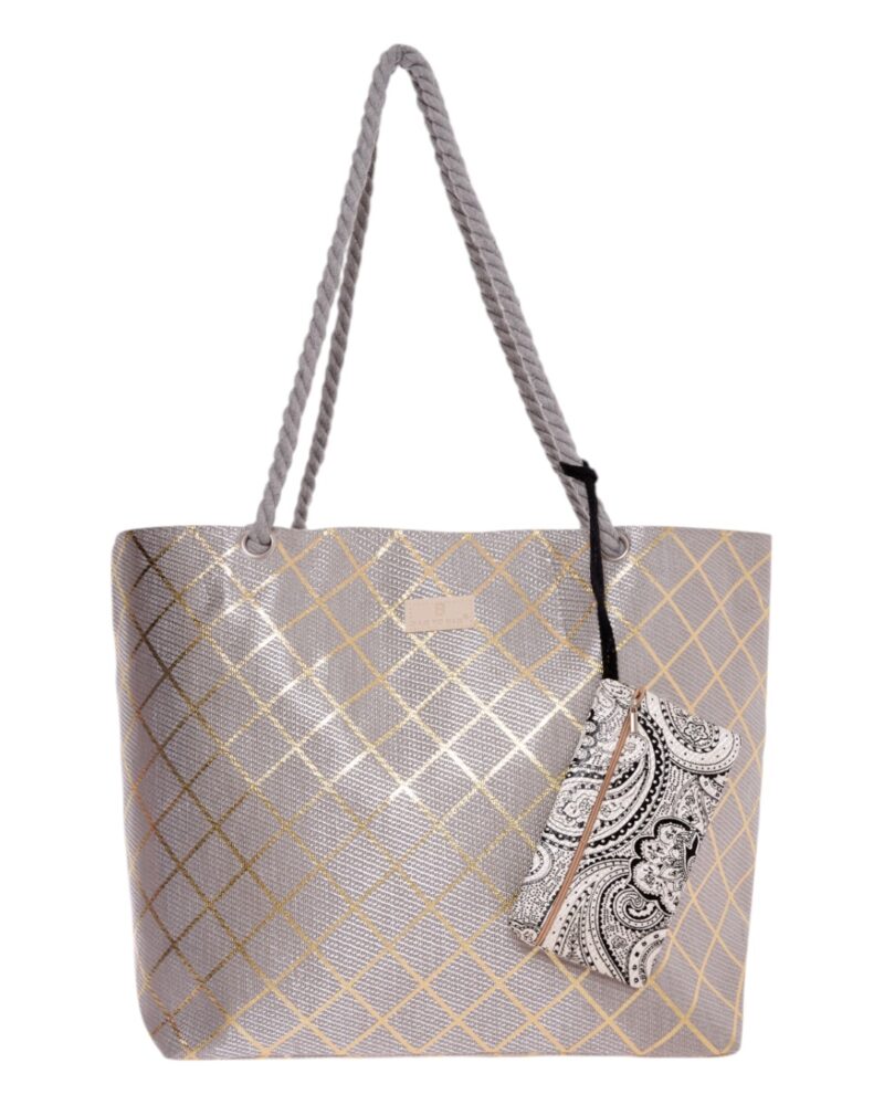 BAG TO BAG Τσάντα θαλάσσης 9610 - Ασημί SPRING - SUMMER 2025 > Τσάντες Θαλάσσης - Γυναικείες Τσάντες