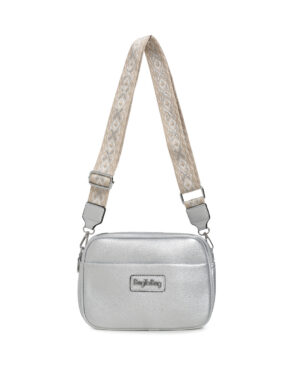 BAG TO BAG Τσάντα χιαστί WH8008 - Ασημί ΓΥΝΑΙΚΕΙΕΣ ΤΣΑΝΤΕΣ > SPRING - SUMMER 2025 > Τσάντες Χιαστί - Γυναικείες Τσάντες