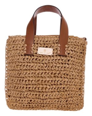 BAG TO BAG Ψάθινη Τσάντα Χειρός CN25021 - Apricot ΓΥΝΑΙΚΕΙΕΣ ΤΣΑΝΤΕΣ > SPRING - SUMMER 2025 > Τσάντες Θαλάσσης - Γυναικείες Τσάντες > Τσάντες Χειρός - Γυναικείες Τσάντες