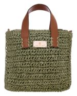BAG TO BAG Ψάθινη Τσάντα Χειρός CN25021 - Πράσινο ΓΥΝΑΙΚΕΙΕΣ ΤΣΑΝΤΕΣ > SPRING - SUMMER 2025 > Τσάντες Θαλάσσης - Γυναικείες Τσάντες > Τσάντες Χειρός - Γυναικείες Τσάντες