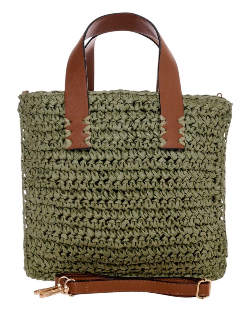 Ψάθινη Τσάντα Χειρός CN25021 - Πράσινο BAG TO BAG - Image 3