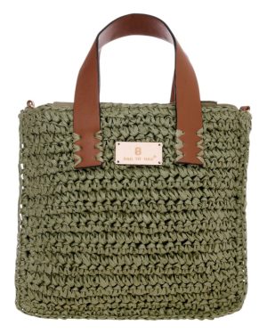 BAG TO BAG Ψάθινη Τσάντα Χειρός CN25021 - Πράσινο ΓΥΝΑΙΚΕΙΕΣ ΤΣΑΝΤΕΣ > SPRING - SUMMER 2025 > Τσάντες Θαλάσσης - Γυναικείες Τσάντες > Τσάντες Χειρός - Γυναικείες Τσάντες