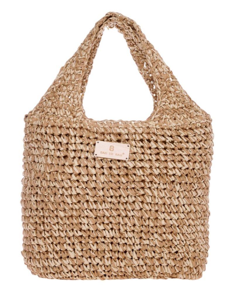 BAG TO BAG Ψάθινη Τσάντα χειρός CN25015 - Χακί ΓΥΝΑΙΚΕΙΕΣ ΤΣΑΝΤΕΣ > SPRING - SUMMER 2025 > Τσάντες Θαλάσσης - Γυναικείες Τσάντες > Τσάντες Χειρός - Γυναικείες Τσάντες