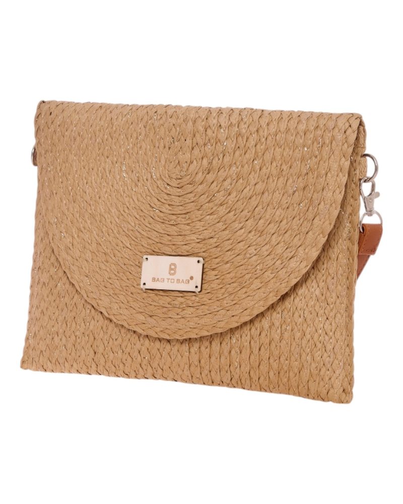 Ψάθινη Τσάντα χειρός XY-2503 - Apricot BAG TO BAG - Image 2