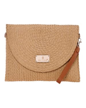 BAG TO BAG Ψάθινη Τσάντα χειρός XY-2503 - Apricot ΓΥΝΑΙΚΕΙΕΣ ΤΣΑΝΤΕΣ > SPRING - SUMMER 2025 > Τσάντες Θαλάσσης - Γυναικείες Τσάντες > Τσάντες Χειρός - Γυναικείες Τσάντες