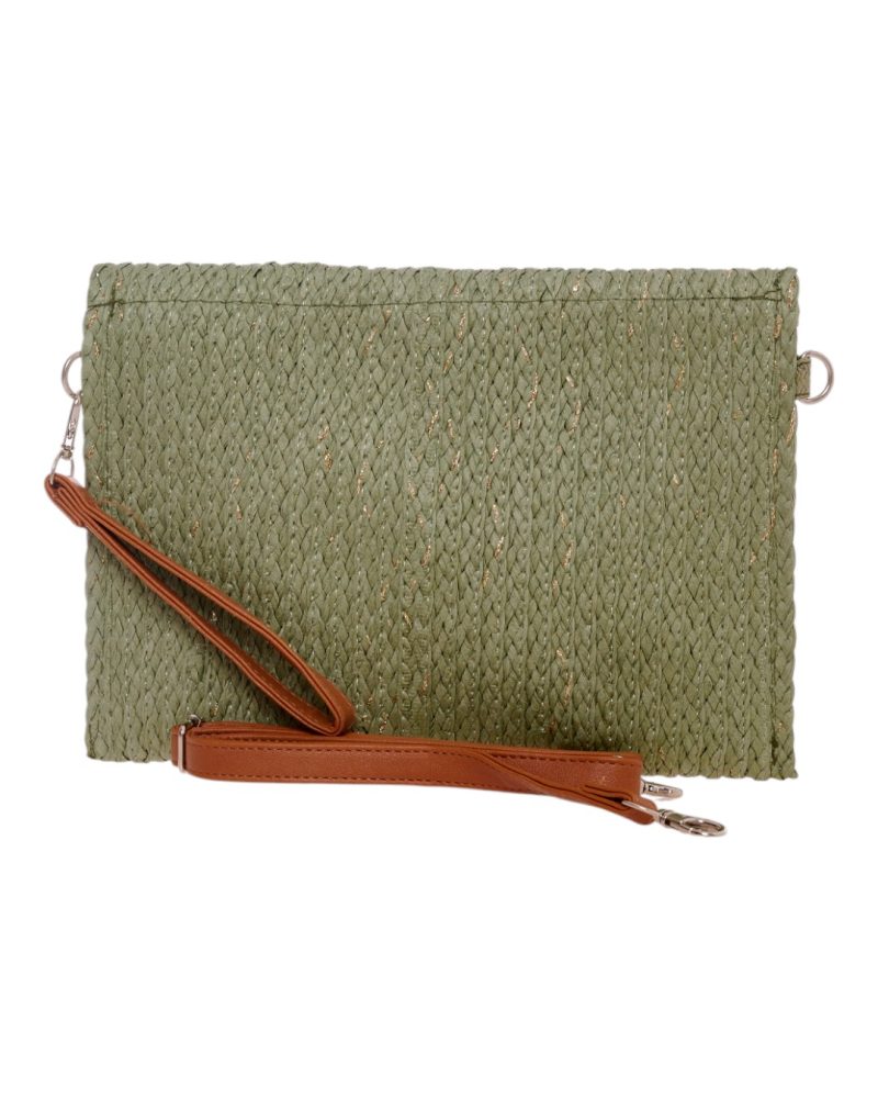 Ψάθινη Τσάντα χειρός XY-2503 - Πράσινο BAG TO BAG - Image 3