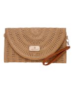 BAG TO BAG Ψάθινη Τσάντα χειρός XY-2516 - Apricot ΓΥΝΑΙΚΕΙΕΣ ΤΣΑΝΤΕΣ > SPRING - SUMMER 2025 > Τσάντες Θαλάσσης - Γυναικείες Τσάντες > Τσάντες Χειρός - Γυναικείες Τσάντες