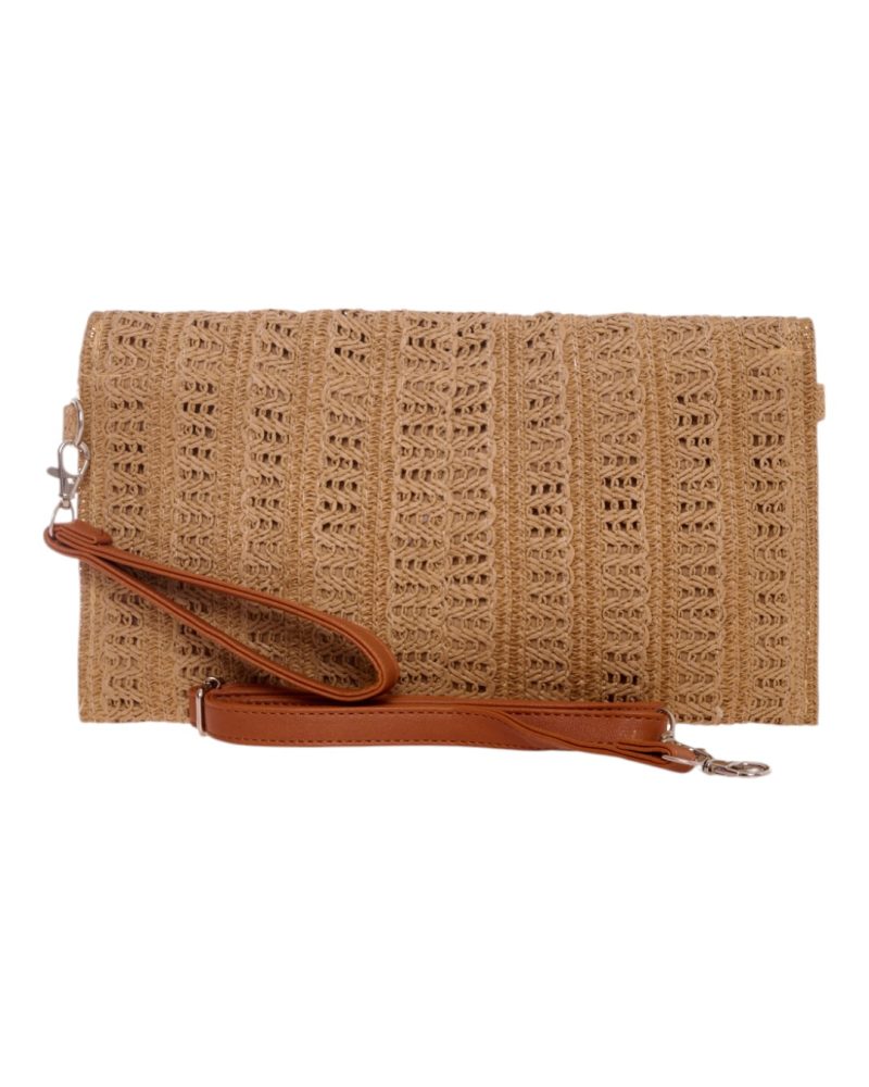 Ψάθινη Τσάντα χειρός XY-2516 - Apricot BAG TO BAG - Image 3