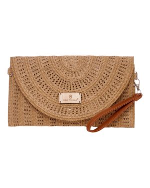 BAG TO BAG Ψάθινη Τσάντα χειρός XY-2516 - Apricot ΓΥΝΑΙΚΕΙΕΣ ΤΣΑΝΤΕΣ > SPRING - SUMMER 2025 > Τσάντες Θαλάσσης - Γυναικείες Τσάντες > Τσάντες Χειρός - Γυναικείες Τσάντες
