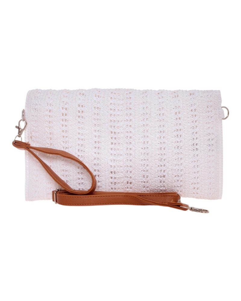Ψάθινη Τσάντα χειρός XY-2516 - Ασπρο BAG TO BAG - Image 3