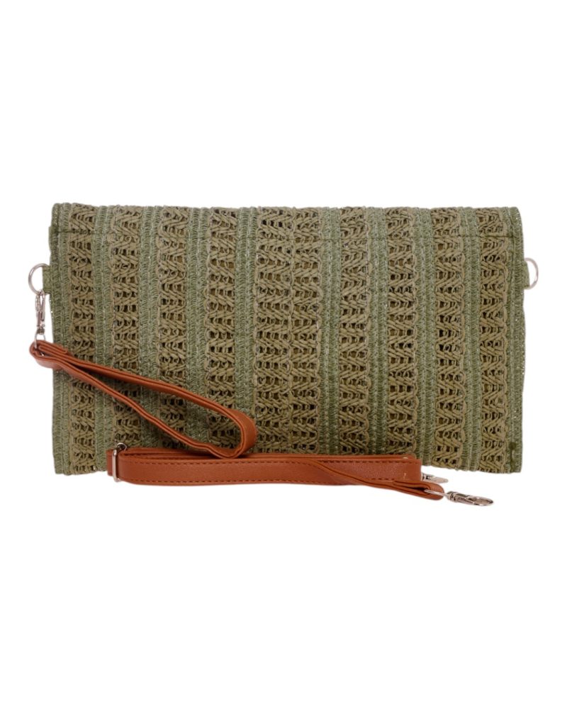 Ψάθινη Τσάντα χειρός XY-2516 - Πράσινο BAG TO BAG - Image 3