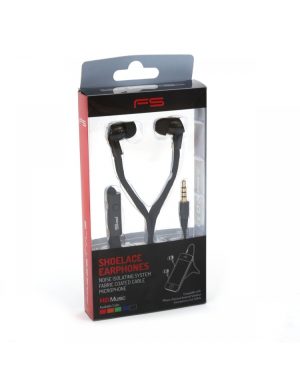 FREESTYLE SHOELACE EARPHONES + ΜΙΚΡΟΦΩΝΟ FH2112 ΜΑΥΡΟ [42776]