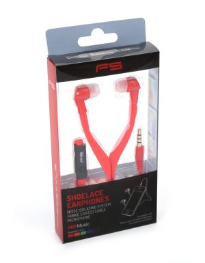 FREESTYLE SHOELACE EARPHONES + ΜΙΚΡΟΦΩΝΟ FH2112 ΚΟΚΚΙΝΟ [42780]