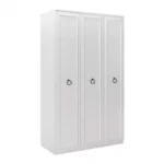 Ντουλάπα ρούχων Hampton Megapap τρίφυλλη χρώμα λευκό 103x52x185εκ.