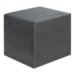 Σκαμπώ April Megapap βελούδινο χρώμα γκρι 40x40x40εκ.