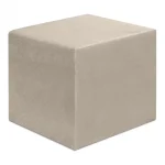 Σκαμπώ April Megapap βελούδινο χρώμα μπεζ 40x40x40εκ.