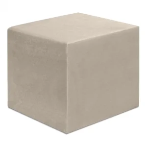 Σκαμπώ April Megapap βελούδινο χρώμα μπεζ 40x40x40εκ.
