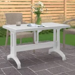 Τραπέζι πολυπροπυλενίου Callan Megapap χρώμα λευκό 140x80x73εκ.