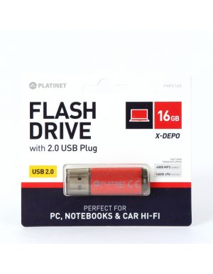 PLATINET PENDRIVE USB 2.0 X-Depo 16GB RED [42174]
