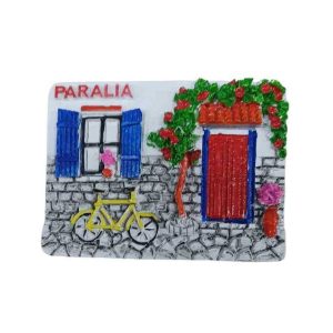 Tουριστικό μαγνητάκι Souvenir - Σετ 12pcs - Resin Magnet - Paralia - 678344