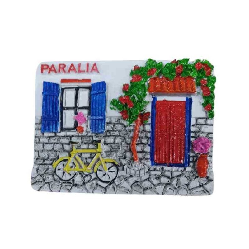 Tουριστικό μαγνητάκι Souvenir - Σετ 12pcs - Resin Magnet - Paralia - 678344