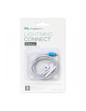 FISEMW20 FIESTA EARPHONES WITH MIC LIGHTNING WHITE