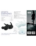 FREESTYLE BLUETOOTH V5.0 EARPHONES SPORT + CHARGING STATION FS1083 BLACK