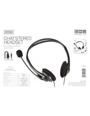 FREESTYLE HEADPHONES WITH MIC AND VOLUME CONTROL 1 X 3.5 MM JACK BLACK