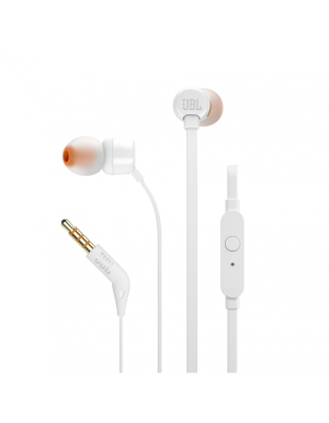 JBL T110 ΑΚΟΥΣΤΙΚΑ ΜΕ ΜΙΚΡΟΦΩΝΟ ΑΣΠΡΟ