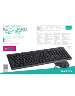 KEYBOARD + MOUSE OMEGA ΕΛΛΗΝΙΚΟ OKM071B M-MEDIA W-LESS SET 2.4 GHZ BLACK [43743]