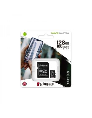 Kingston memory card 128GB microSDXC Canvas Select Plus cl. 10 UHS-I 100 MB/s + adapter