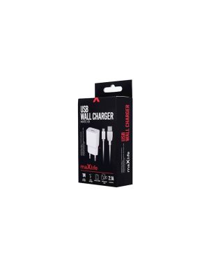 Maxlife wall charger MXTC-01 USB Fast Charge 2.1A + Type-C cable white