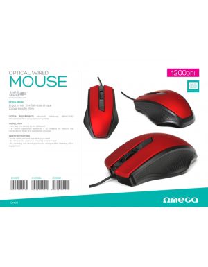MOUSE OMEGA OM-08 1200DPI BLUE