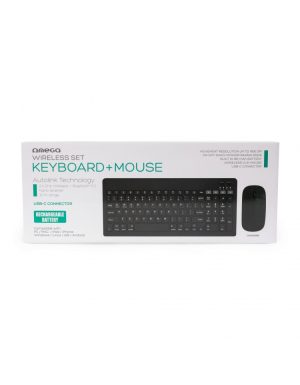 OMEGA KEYBOARD US + MOUSE WIRELESS BLUETOOTH BLACK TUPE-C
