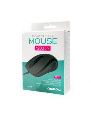 OMEGA MOUSE 3D OFFICE 1200DPI 1,5M USB BLACK