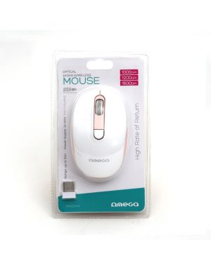OMEGA MOUSE WIRELESS 1000/1200/1600DPI 2,4GHz WHITE