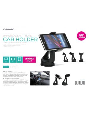 OMEGA UNIVERSAL CAR HOLDER FOR SMARTPHONE LIME BLACK [43481]