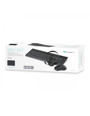PLATINET 4 IN 1 HOME OFFICE WIRED SET MOUSE, KEYBOARD, MOUSE PAD, HEADPHONES WITH MIC