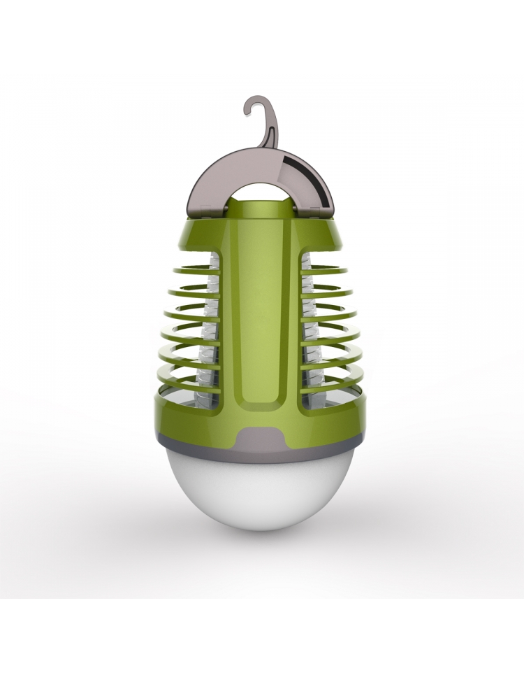 PLATINET LAMP WITH MOSQUITO KILLER LANTERN 5H BAT 6500K IP44 GREEN - Image 2