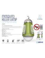 PLATINET LAMP WITH MOSQUITO KILLER LANTERN 5H BAT 6500K IP44 GREEN