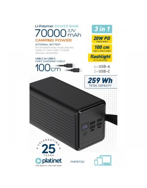 PLATINET POWER BANK 70000 mAh 20W PD