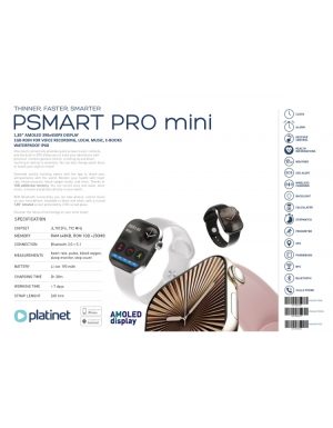 PLATINET SMART WATCH BLUETOOTH PRO MINI AMOLED 1,85" 1,25 GB ROM BLACK