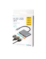 PLATINET USB-C 3.2 GEN2 10GB/S MEDIA HUB 3IN1 HDMI 4K USB-A 3.2 USB-C PD 100W ALUMINUM